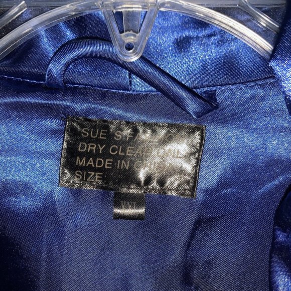 Sue’s Fashion Dark Blue Gold Dragon Motifs XXL Long Kimono Robe Tie Sash Pockets - Picture 3 of 6